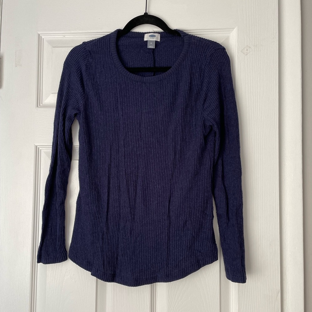 Old Navy Waffle Knit long sleeve tee navy blue